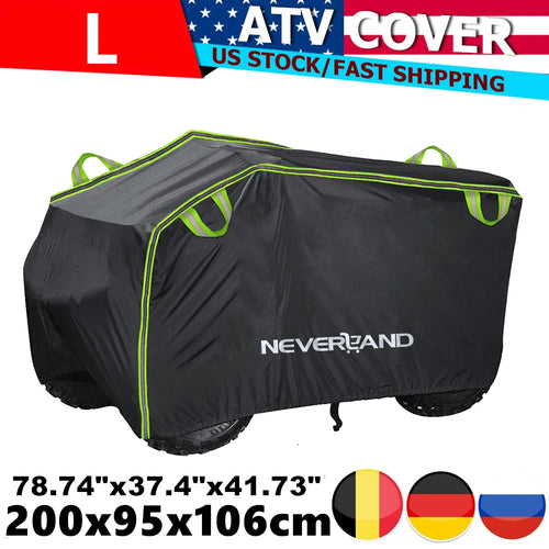 Quad ATV Cover Rain Waterproof Dust Sun UV Snow Protector Cover For Sportsman Four Trax Foreman Prairie L XXL