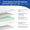 Hcore 8/10 Inch Queen Size Mattress, Tencel Cover, Premier Cooling Green Tea/Gel Medium Firm Mattress in a Box.
