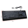 104 Keys Wired Keyboard USB Interface Large Print Multimedia Backlit Elderly Keyboard LED Mechanical Keyboard