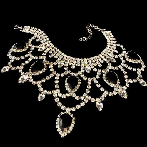 Rhinestone Water Drop Necklace