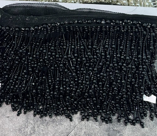 Glass Pearl & Bead Tassel Fringe (5 Yards)