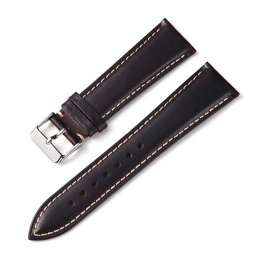 Polar Leather Watch Strap Vintage Oil Wax Cowhide With Pin Buckle, Unisex