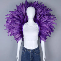 Festival Carnival Feather Shoulder Shawl
