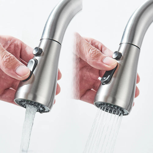 Kitchen Faucet Brushed Nickel Hot and Cold Water Faucet Kitchen Sink Faucet Pull-out Sprayer For Kitchen Sink Faucet