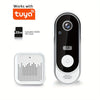 Tuya WiFi wireless smart video doorbell bidirectional outdoor HD camera 1080P support SD card/cloud storage waterproof