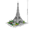 Knew Built Exquisite Paris Eiffel Tower Micro Mini Building Blocks Toys Set: LED Illuminated, Perfect Gift Illuminate Your World