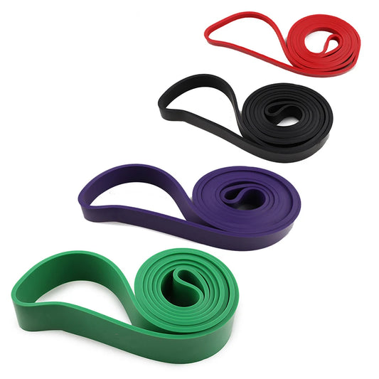 Natural Rubber Resistance Bands Fitness Rally Body Building Yoga Pull Up Belt 41" 208cm