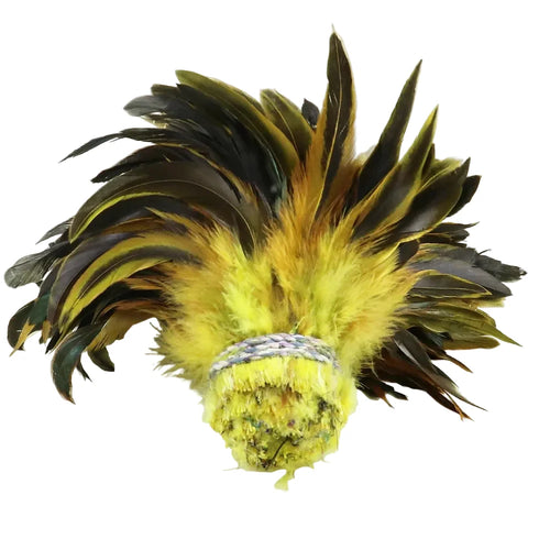 Natural Rooster Saddle Feather Strung Fringe (1 Roll)