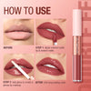 O.TWO.O Matte Lipstick Double Head Lip Coat 24HR Антипригарна чашка Блиск для губ відтінок Plumper Довготривала водонепроникна помада для макіяжу