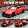 1/32 Nissan Skyline GTR R35 Nismo GT3 Racing Toy Car Model For Children RMZ CiTY Diecast Alloy Miniature Sound Light Collection