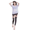 Hollow Out Buckle Shaper Oil Shiny Leggings Garter Belt Pencil Pants