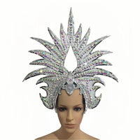 The Stardust Majestic Feather Crown – Carnival & Cabaret Stage Headdress