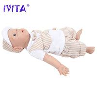 IVITA WB1526 43cm 2692g 100% Full Body Silicone Reborn Baby Doll  Realistic Boy Dolls Unpainted DIY Blank Baby Toys for Children