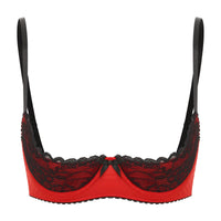 Lace Underwire Half-Cup Balconette Bra