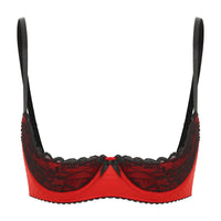 Lace Underwire Half-Cup Balconette Bra