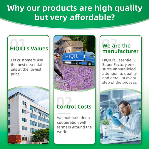 HIQILI 100ml Peppermint Sandalwood Eucalyptus Lemon Essential Oil for Diffuser, Humidifier, Aromatherapy, Candle Making, Massage