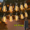 28FT US Plug ST38 String Light Outdoor, 1/2/3/4pcs 10+1 LED Patio Light Fairy Garden Lamp For Home Xmas New Year Party Halloween