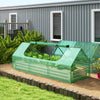Outsunny 8.6 X 3 X 1ft Raised Garden Bed with Mini Greenhouse, Galvanized Raised Garden Bed with Cover