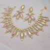 AB Gold Rhinestone Crystal Necklace & Earring Set
