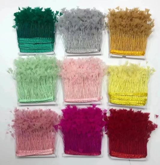 Turkey Feathers Trim Ribbon Fringe