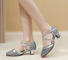 The Stardust Starlight Latin Sandal – Metallic Ballroom & Tango Heel