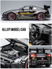 1/32 Nissan Skyline GTR R35 Nismo GT3 Racing Toy Car Model For Children RMZ CiTY Diecast Alloy Miniature Sound Light Collection