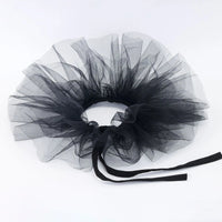 Fluffy Mesh Clown Ruff Collar & Vintage Masquerade Circus Costume Accessory