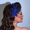Blue Rhinestone Hair Comb