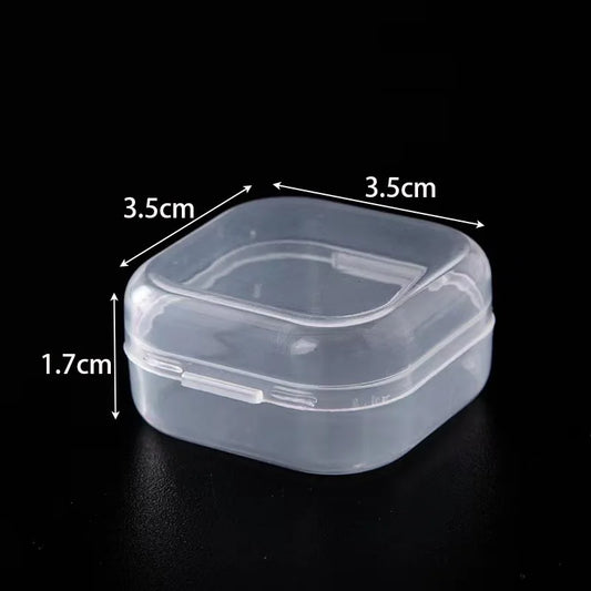 Mini Small Boxes Square Transparent Plastic Box Jewelry Storage Case Finishing Container Packaging Storage Box For Earrings