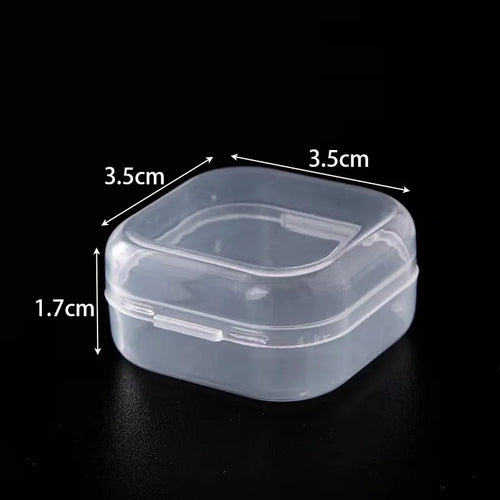 Mini Small Boxes Square Transparent Plastic Box Jewelry Storage Case Finishing Container Packaging Storage Box For Earrings