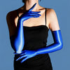 80D Satin Shiny High-Elasticity Opera Length Gloves Stage Performance Gloves
