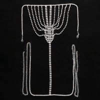 Geometric Rhinestone Tassel Thong Body Chain – Luxury Crystal Lingerie & Shimmering Waist Harness for Raves, Festivals & Beachwear