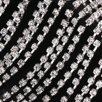 Rhinestone Fringe Tassel Choker Chain Necklace