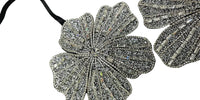 Handmade Crystal Flower Embroidery Rhinestone Costume Bra