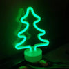 Green Christmas tree neon light, LED desktop decoration, battery/USB power supply, room bar party Christmas decoration