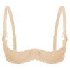 Lace Underwire Half-Cup Push-Up Bra