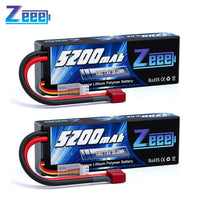 1/2 Units Zeee Lipo Battery 2S 7.4V 100C 5200mAh with Deans Connector for RC Car Truck Vehicle Buggy Losi RC Racing Models Parts EzBuyCo