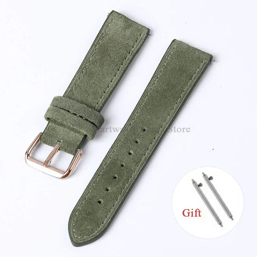 Polar Suede Leather Watch Strap For Polar Smartwatch - Handmade Quick Release