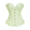 Victorian Floral Jacquard Overbust Corset Front Busk Lace-Up Bustier Top