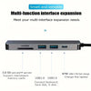 6 in 1 USB C Hub Multiport Adapter 6-in-1 with 4K@30Hz HDTV 100W Power Delivery USB 3.0 Data TF/SD Card Reader Laptop Hub Dock