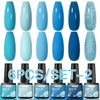 6Pcs/ Set Macaron Series Gel Nail Polish For Nails Glitter Nude Pink Blue Purple Hybrid Nail Art Gel Varnish Soak Off UV Gel Kit