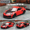 1/36 Porsche 911 GT3 RS Toy Car Model For Children RMZ CiTY Miniature Racing Free Wheels Pull Back Diecast Metal Collection Gift