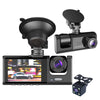 2.0Inch Car DVR Dash Cam HD Dash Camera Three Way Lens Video Recorder 1080P Black Box Cycle Recording Dashcam Camcorder