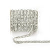 The Stardust Triple Crown – 3-Row Glass Crystal Rhinestone Cup Chain Trim