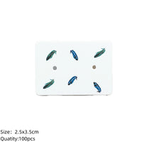 100pcs Cardboard Earring Display Card Paperboard Jewelry Label Hanging for Entrepreneurship Selling Small Businesses Packaging