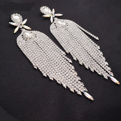 Rhinestone Sunburst Headpiece & Earring Set