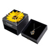 Artificial Sunflower Gift Box Necklace Set Flower Jewelry Box Valentine's Day Christmas Anniversary Gifts for Women Girlfriend