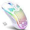 2.4G Wireless Gaming Mouse RGB Lighting Charging Mouse  with Adjustable DPI Ergonomic Honeycomb Design for Desktop Laptop