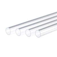 4 Pack Acrylic Pipe Rigid Round Tube Clear 0.4"(10mm) ID 1/2"(12mm) OD 20" High Impact for Lighting, Models, Plumbing, Crafts