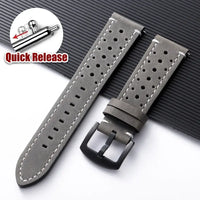 Amazfit Bands Leather Quick Release Watch Band Vintage Brown Cowhide Strap